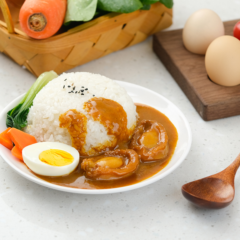 Frozen Curry Abalone with Rice nutrition, health and quickness, prepared dishes